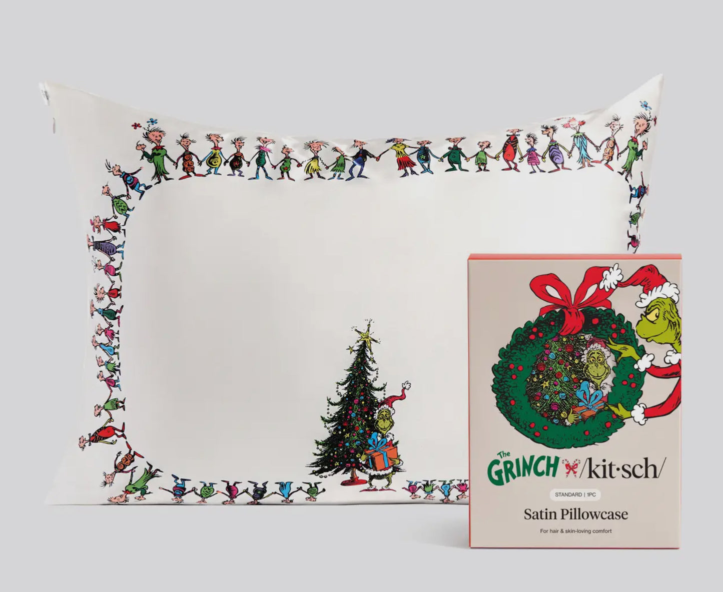 The Grinch X Kitsch pillow case