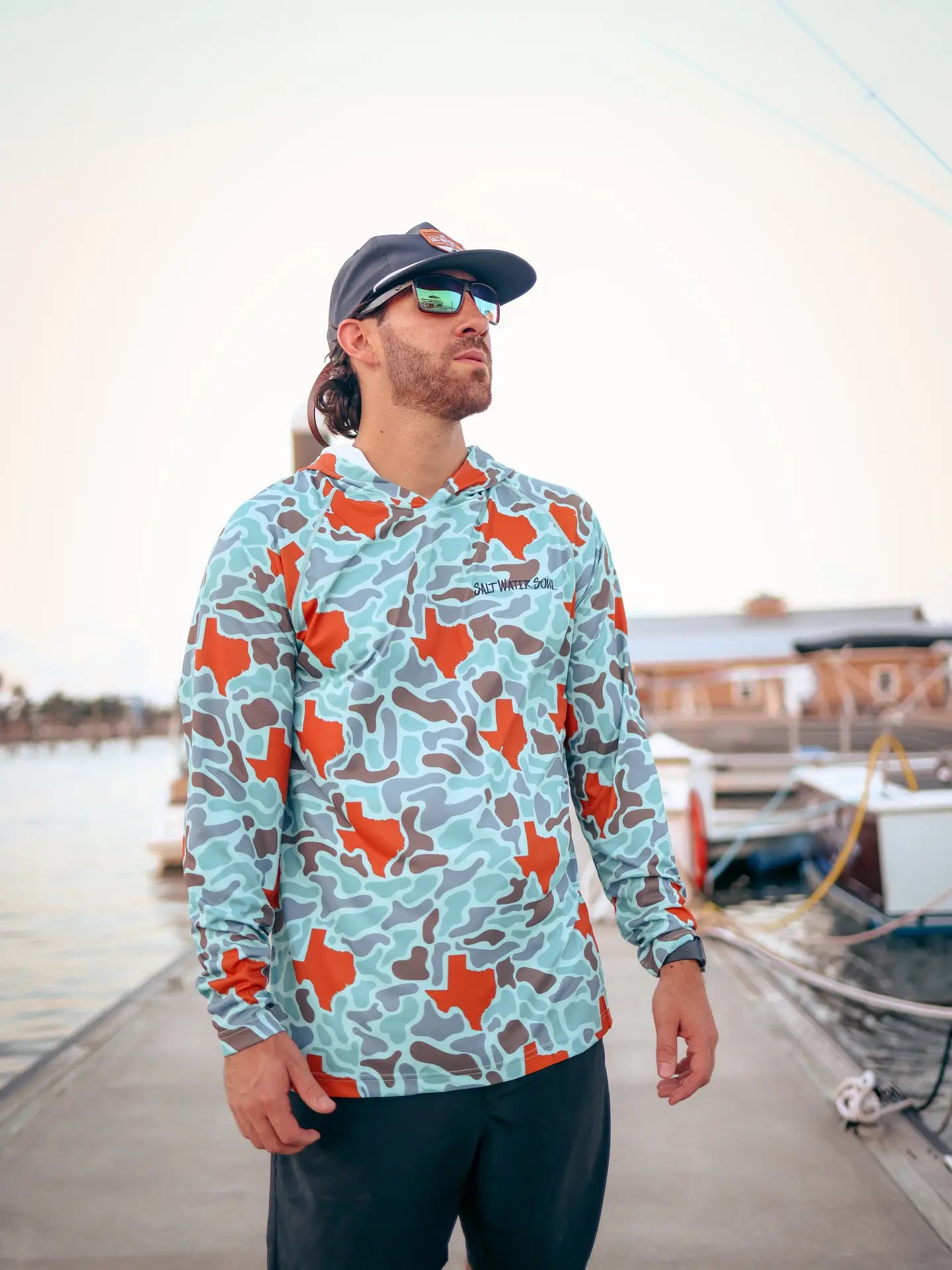 Burnt Orange Texas Camo Performance Hoodie