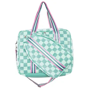 Multicolored Checker Pickleball Bag