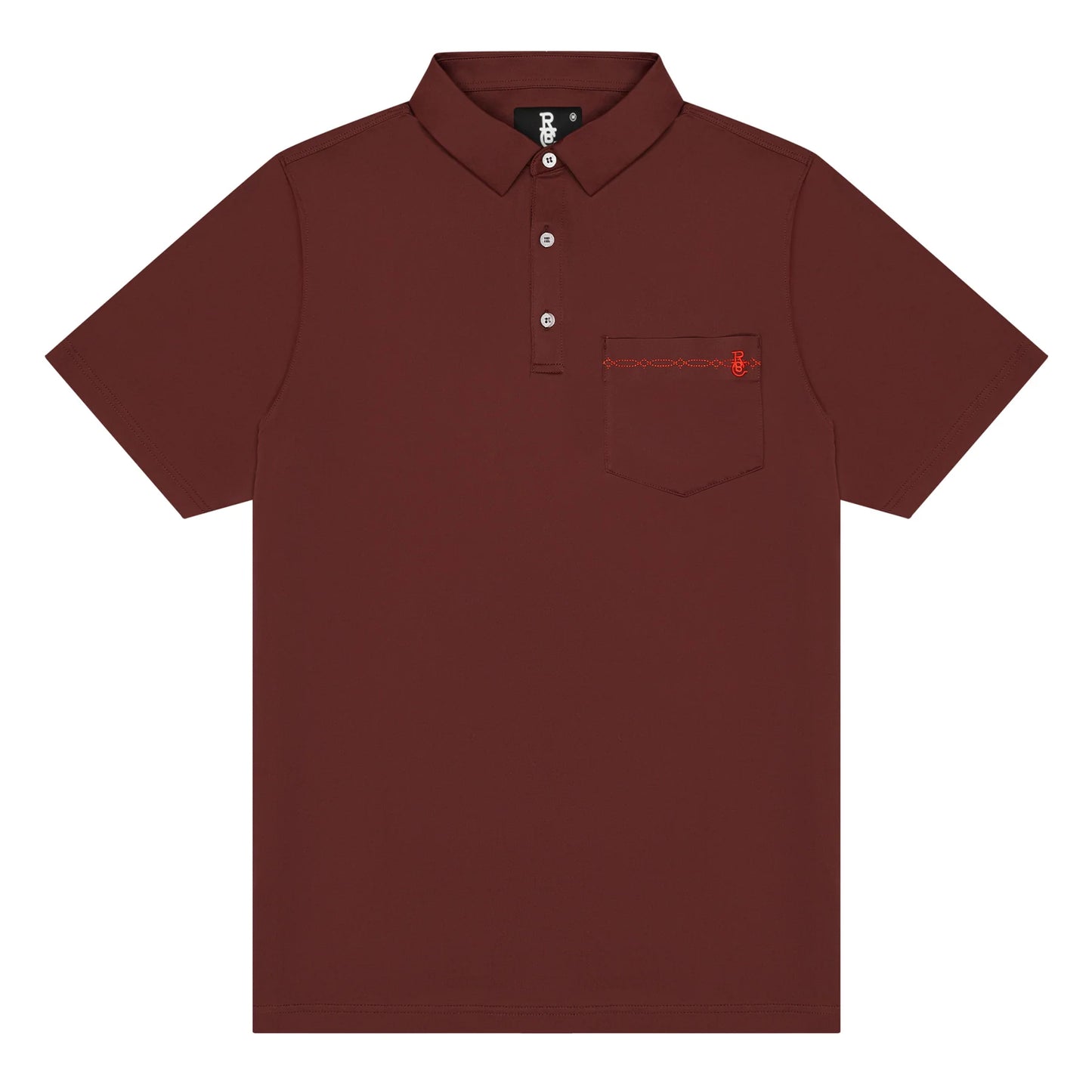 Texas Maroon Bootstitch Pocket Polo