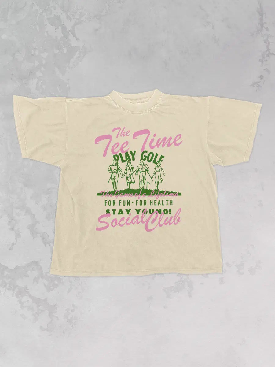 Tee Time Social Club, Golf Oversized T-Shirt