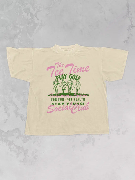 Tee Time Social Club, Golf Oversized T-Shirt