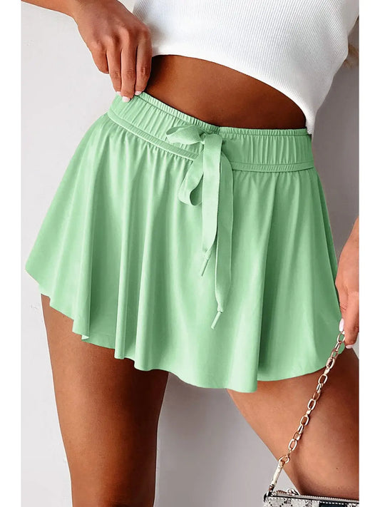 Lumi Drawstring High Waist Tennis Skort