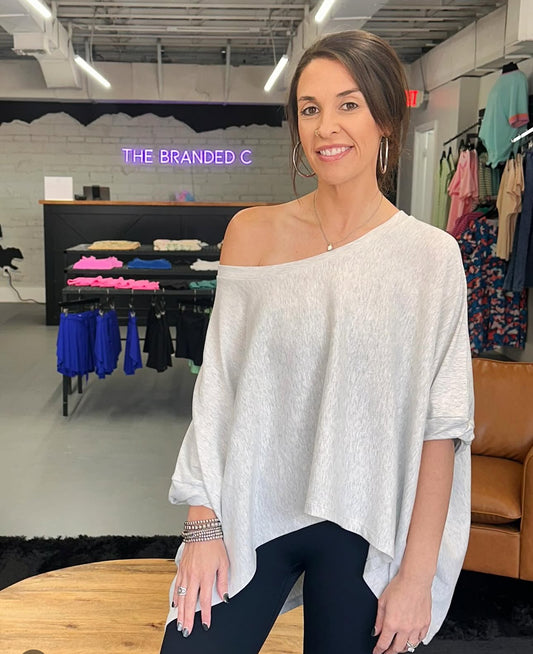 Solid Slub Oversized Top