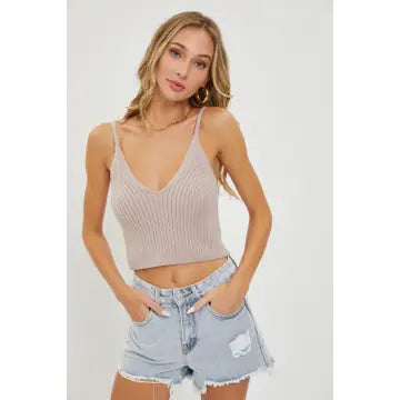 Cami Knit Cropped Tank Top
