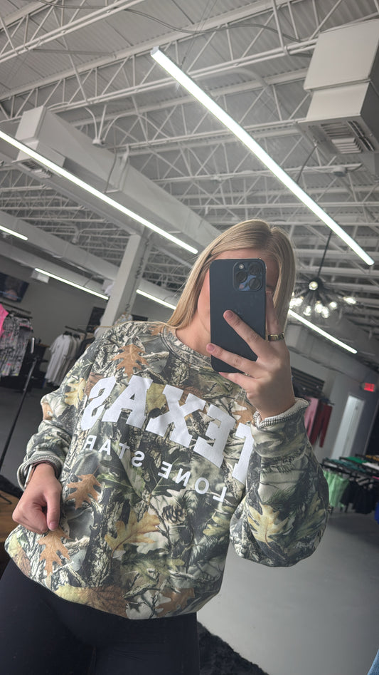 Texas Lonestar Filled Gault Camo Sweatshirt