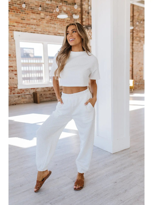 Garth Textured Short Sleeve Set
