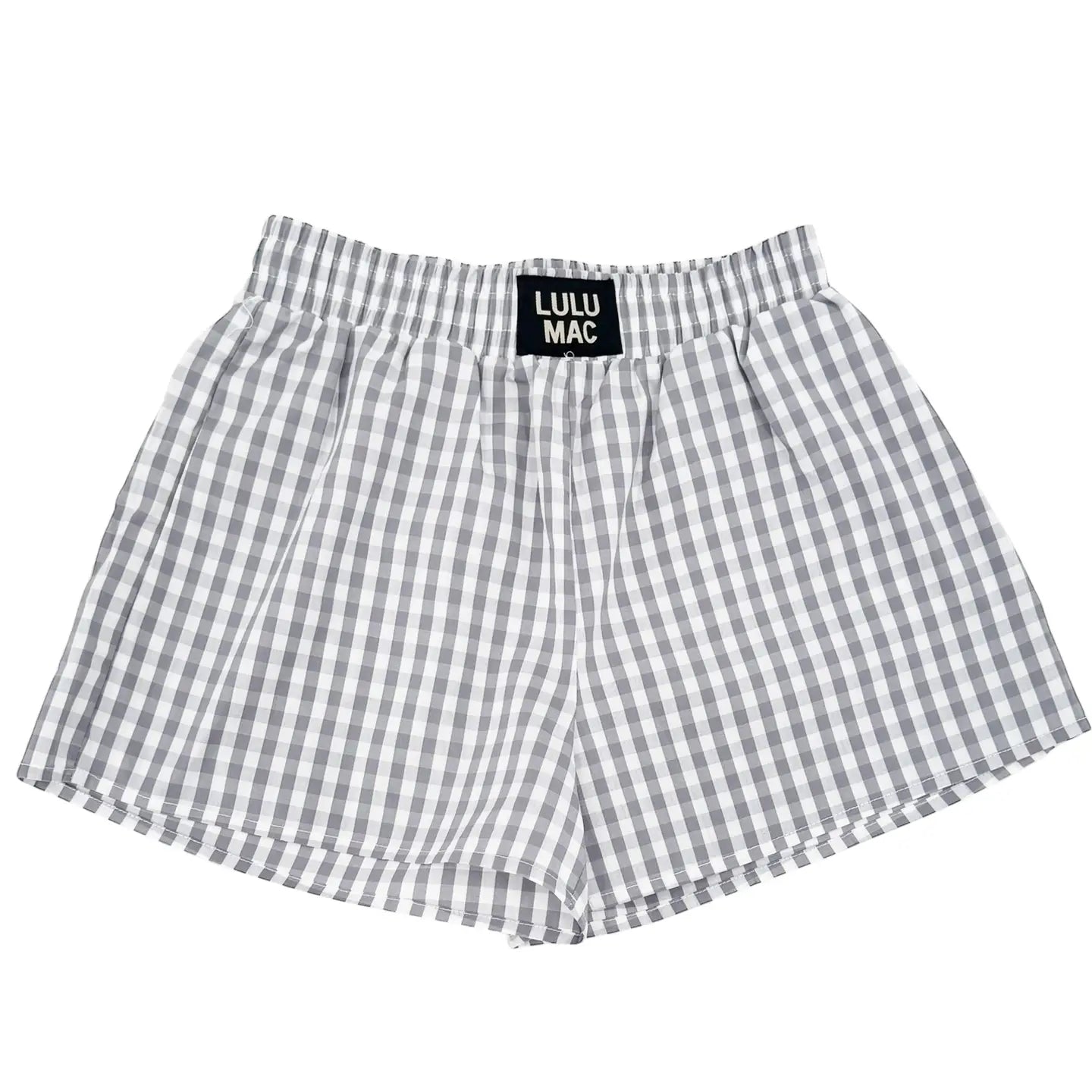 Grey Gingham Boxer Short
