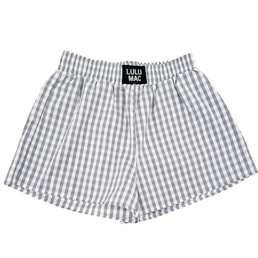 Grey Gingham Boxer Short