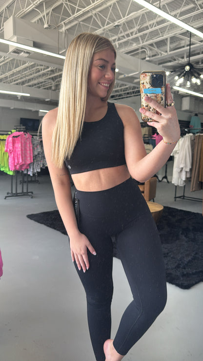 Open Back Crop Sports Bra
