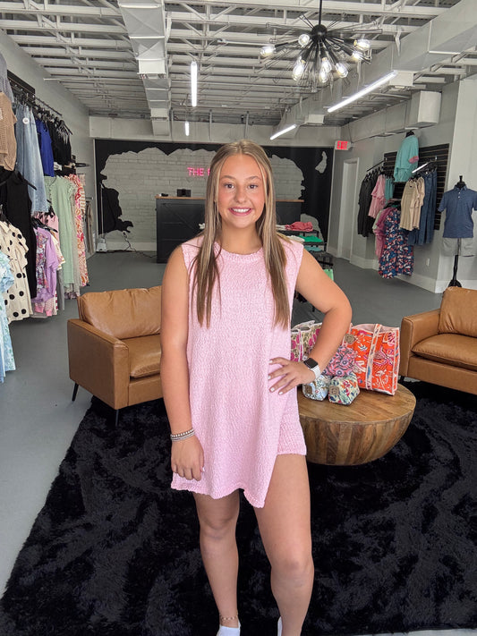 Tunic Top & Shorts Sweater Two-Piece Set