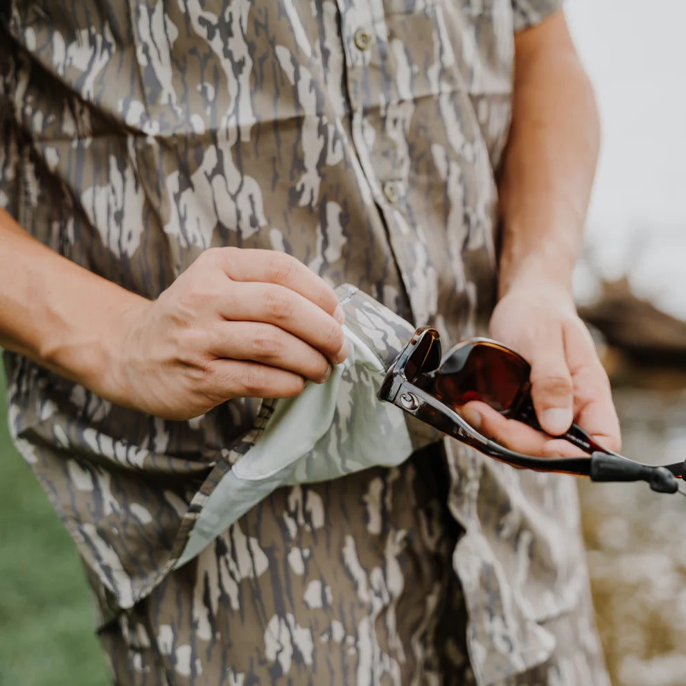 OLE BOY Performance Button Up Fishing Shirt - Bottomland Camo