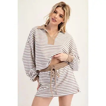 Stripped Long Sleeve Set