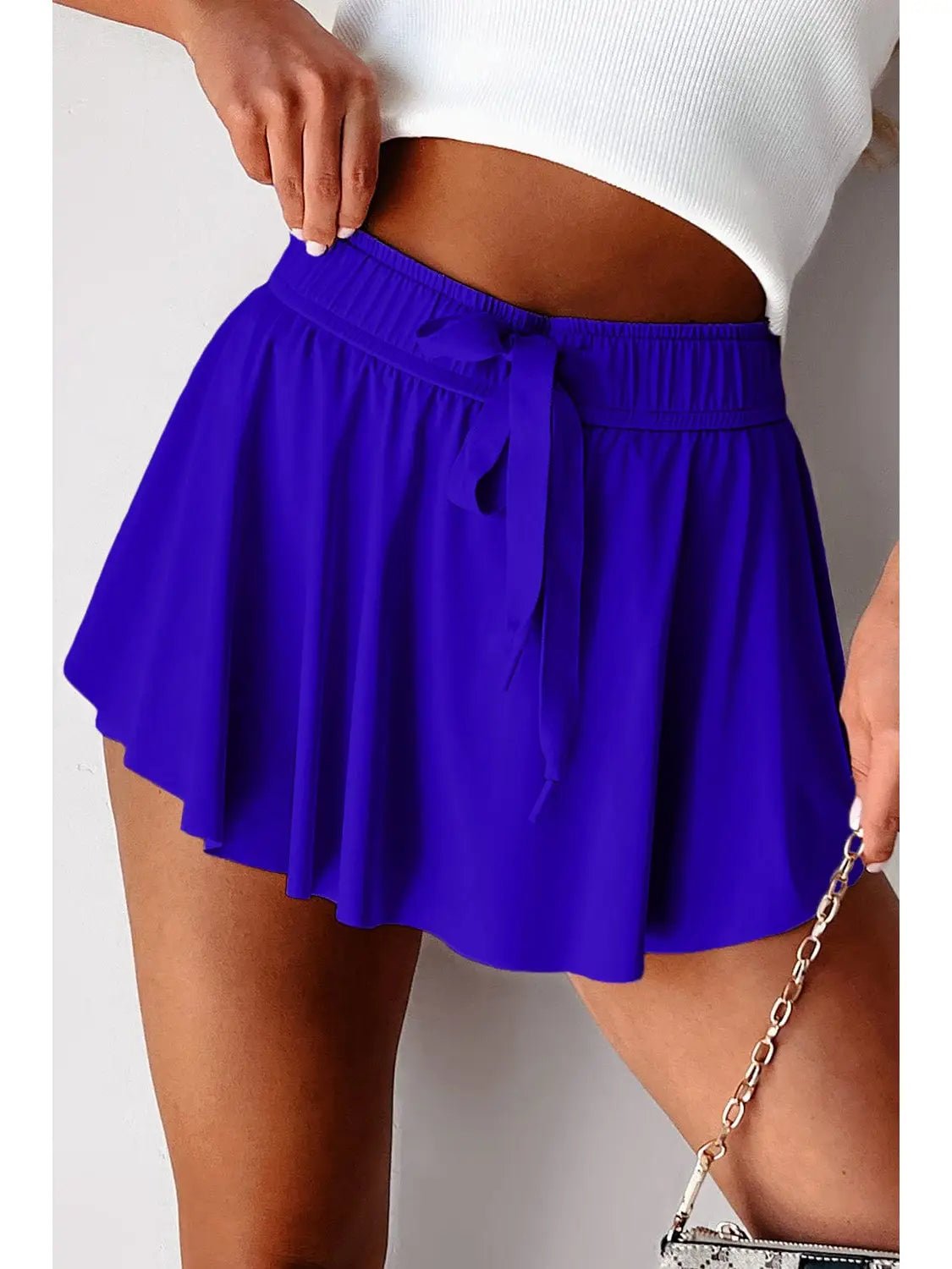 Lumi Drawstring High Waist Tennis Skort