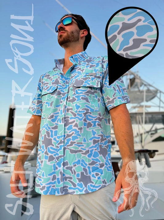 Texas Costal Camo Fishing Polo