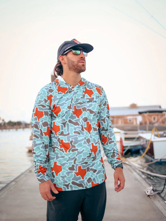 Burnt Orange Texas Camo Performance Hoodie