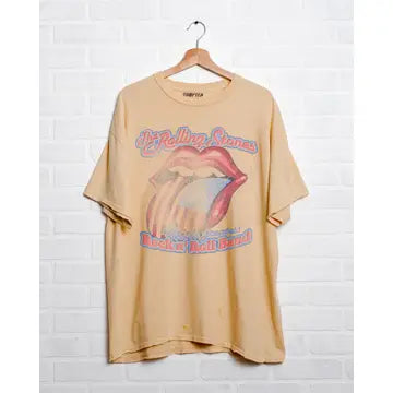 Rollings Stones World's Greatest Band Yellow Thrifted Tee
