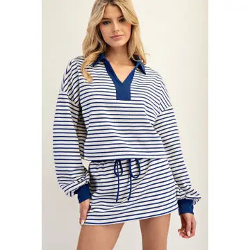 Stripped Long Sleeve Set